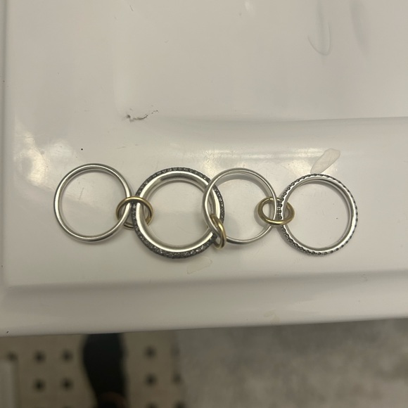 COPY - Spinelli Kilcollin White Diamond Set of Four Linked Ring, org $6k Nwot s… - Picture 9 of 11